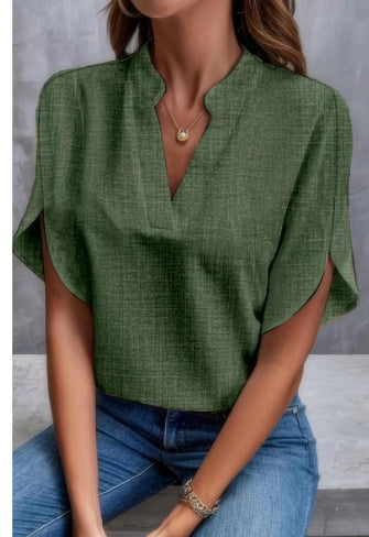 Blouse Fluide Col V