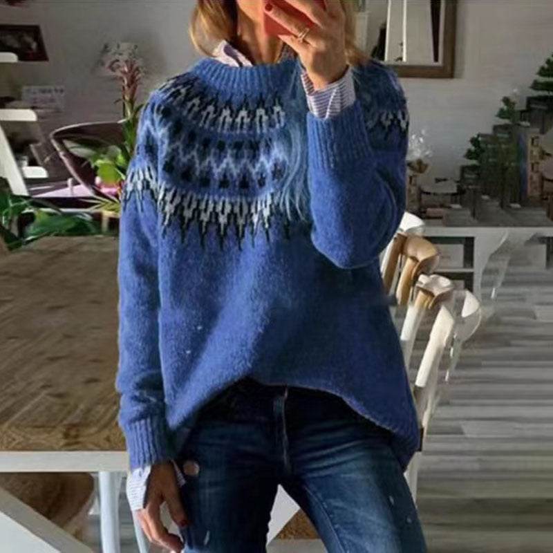 Pull Vintage Jacquard - ElyGlam