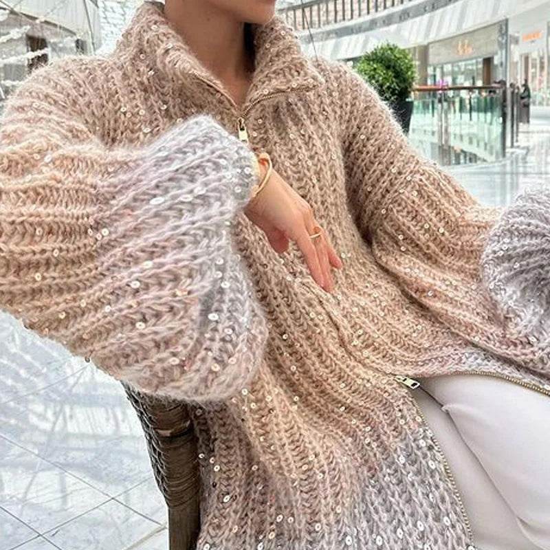 Cardigan Chic à Sequins - ElyGlam