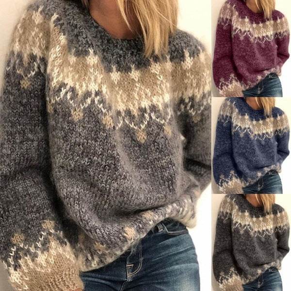 Pull Jacquard Ethnique Chic - ElyGlam