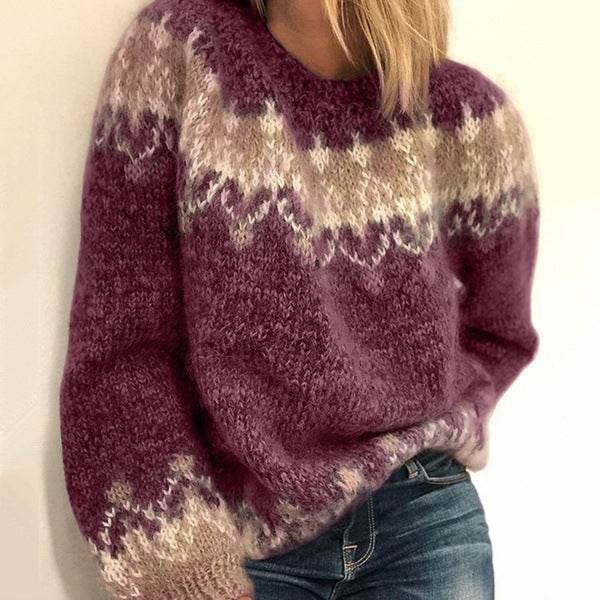Pull Jacquard Ethnique Chic - ElyGlam
