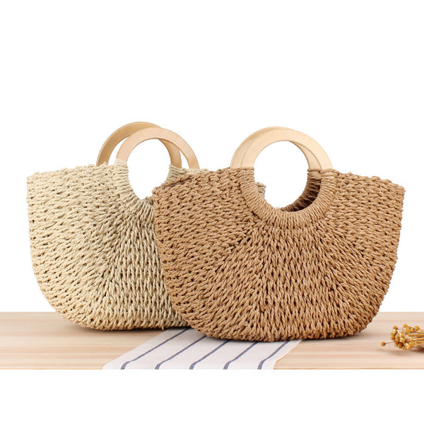 “Lunaria” Raffia Handbag