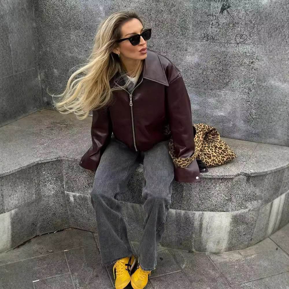 Veste en Simili Cuir - ElyGlam