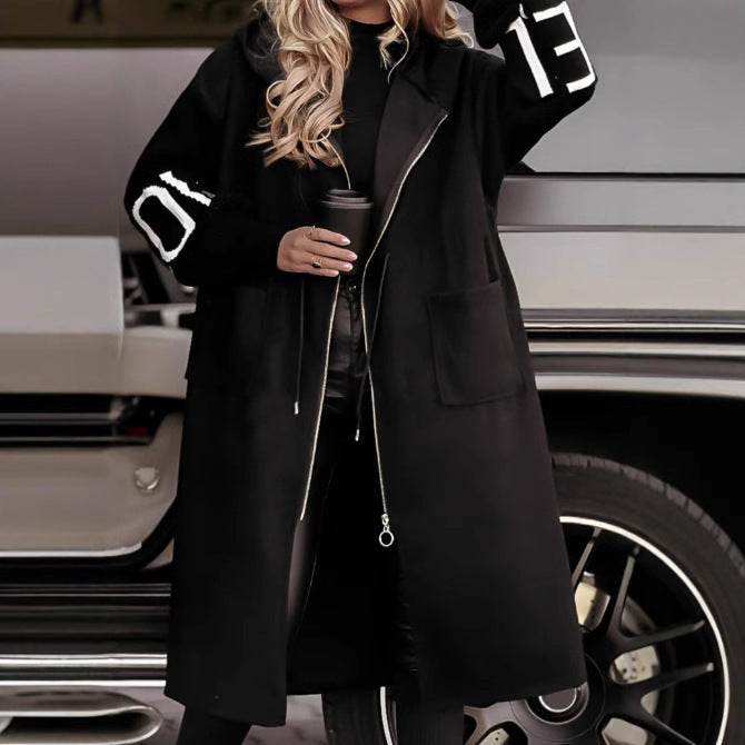 Manteau à Capuche et Poches - ElyGlam