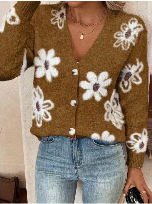 Cardigan imprimé floral - ElyGlam