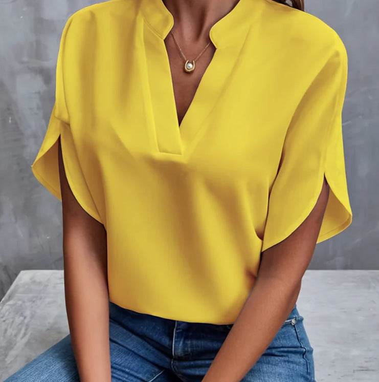 Blouse Fluide Col V - ElyGlam