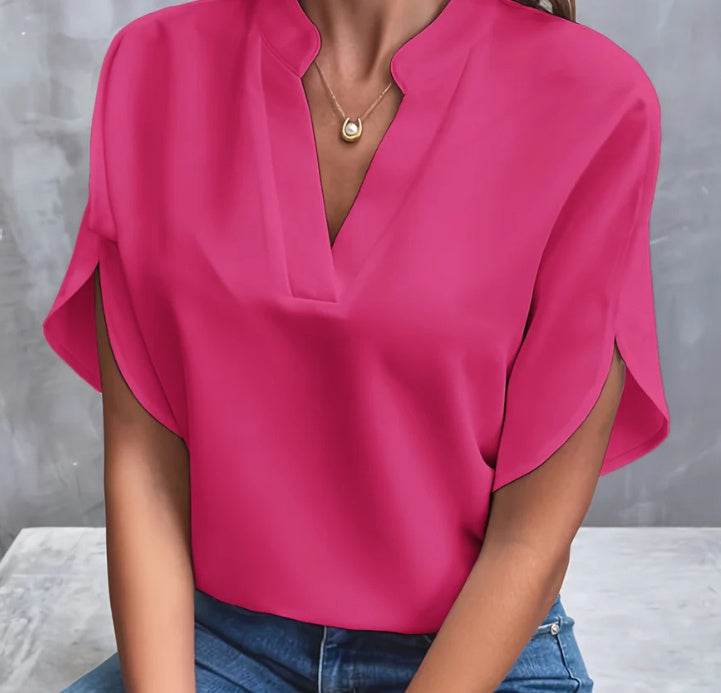 Blouse Fluide Col V - ElyGlam