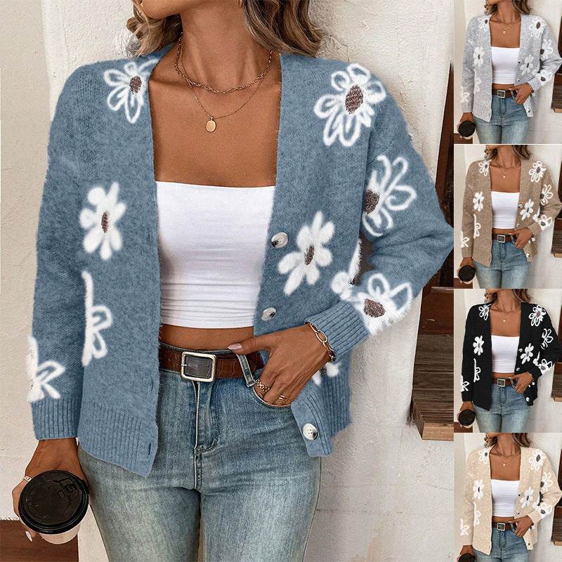 Cardigan imprimé floral - ElyGlam