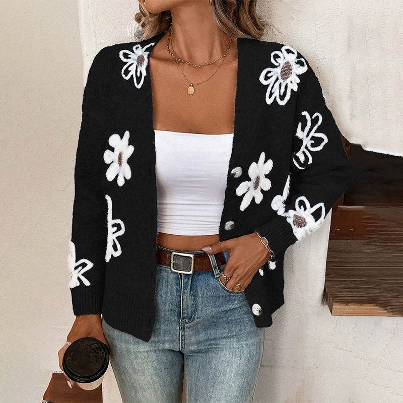 Cardigan imprimé floral - ElyGlam