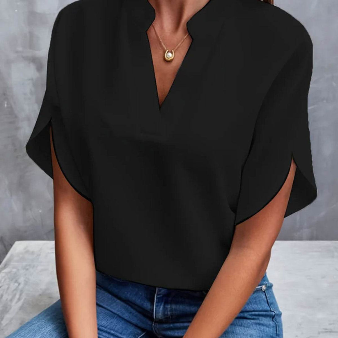 Blouse Fluide Col V - ElyGlam