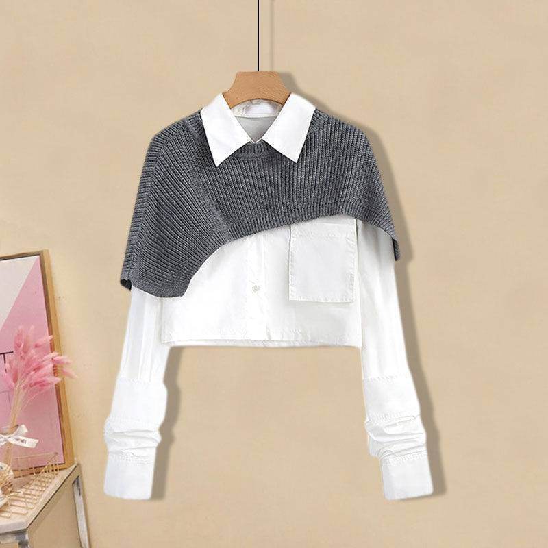 Chemise taille haute à manches longues décontracté - ElyGlam