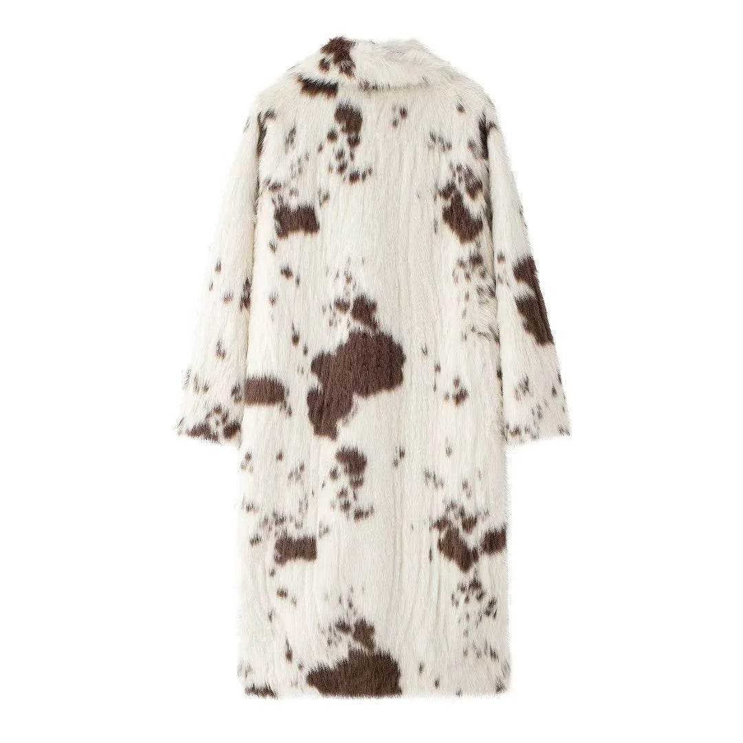 Manteau en Fausse Fourrure Léopard - ElyGlam