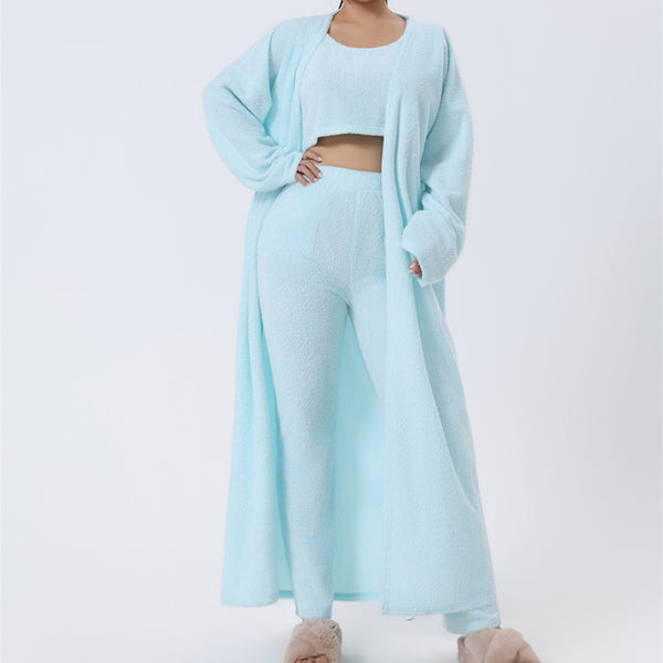 Women's 3-Piece Cozy Pajama Set - Cute Winter Loungewear Matching Set