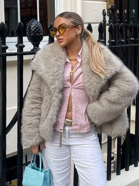 Manteau en Peluche Hiver - Mode, Épais et Chaud - ElyGlam