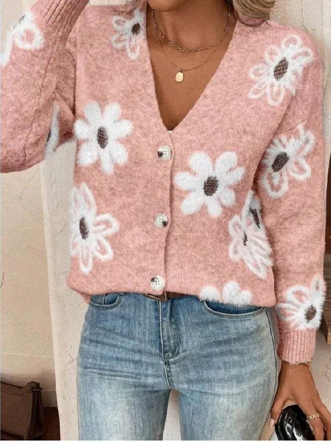 Cardigan imprimé floral - ElyGlam