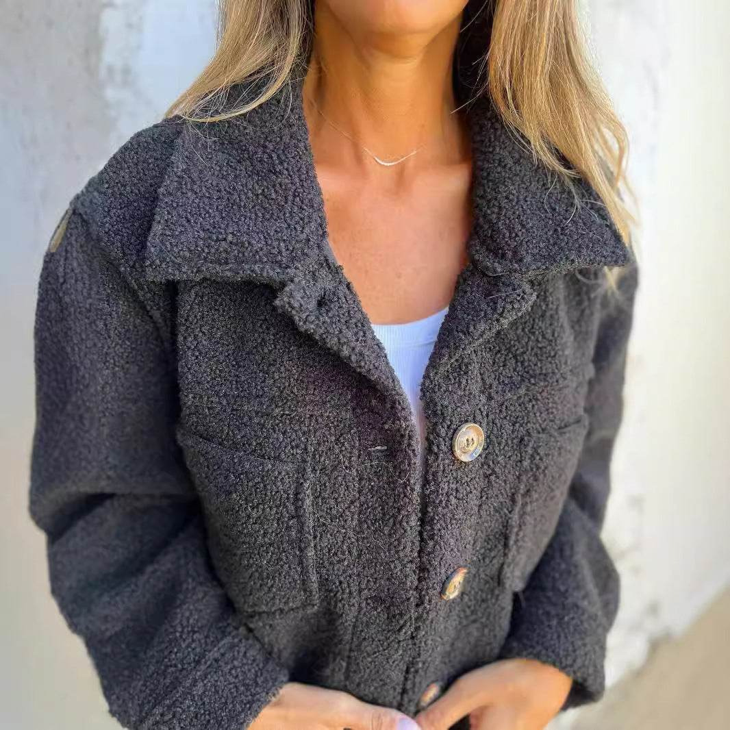 Veste Court à Col Revers - ElyGlam