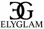 Elyglam logo with stylized letters on a white background