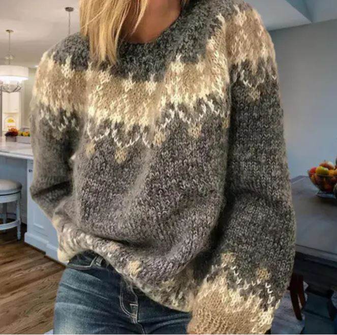Pull Jacquard Ethnique Chic - ElyGlam