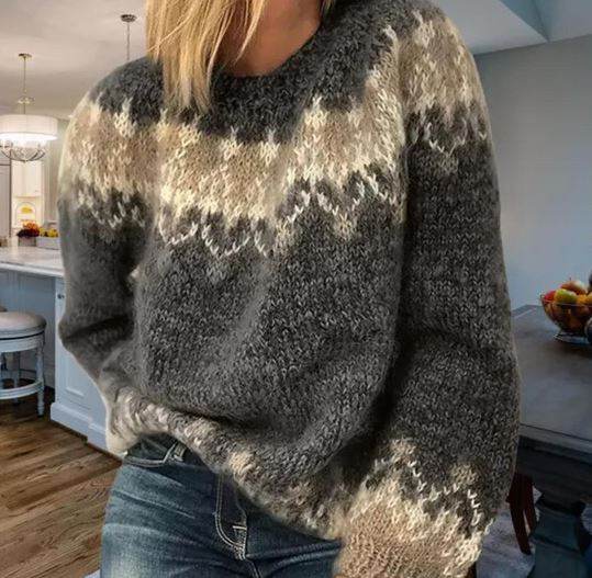 Pull Jacquard Ethnique Chic - ElyGlam