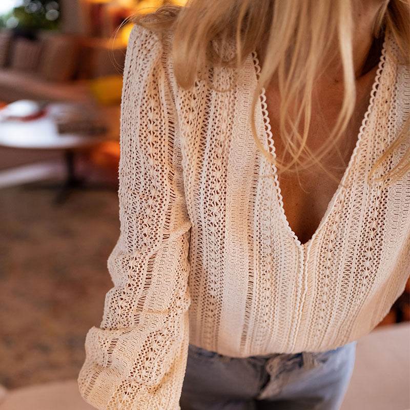 Blouse Dentelle Élégance Bohème - ElyGlam