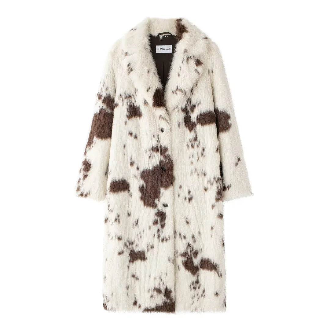 Manteau en Fausse Fourrure Léopard - ElyGlam