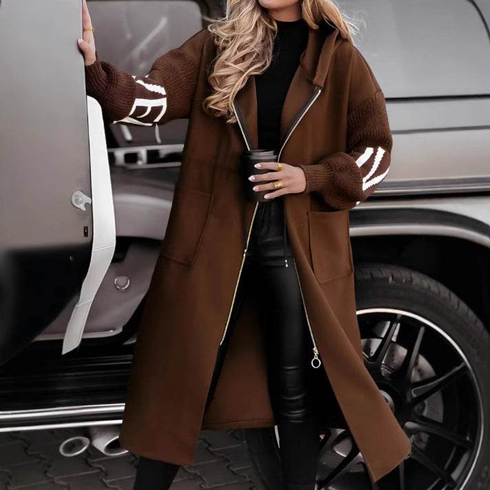 Manteau à Capuche et Poches - ElyGlam