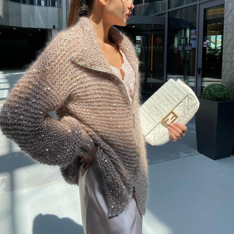 Cardigan Chic à Sequins - ElyGlam