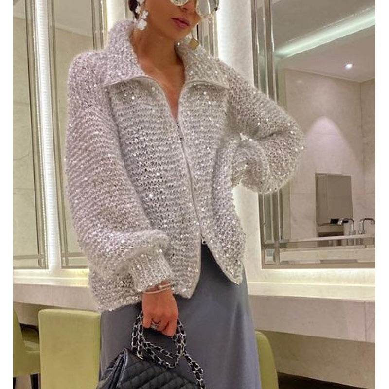 Cardigan Chic à Sequins - ElyGlam