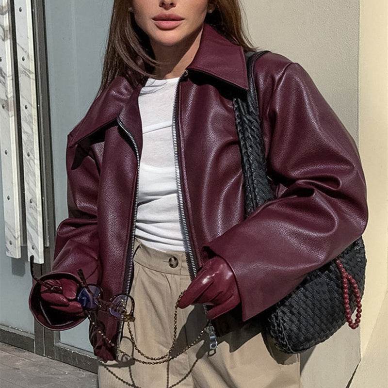 Veste en Simili Cuir - ElyGlam