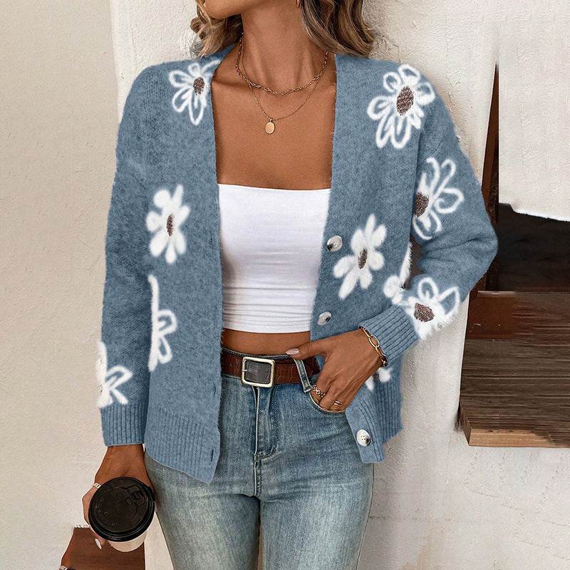 Cardigan imprimé floral - ElyGlam