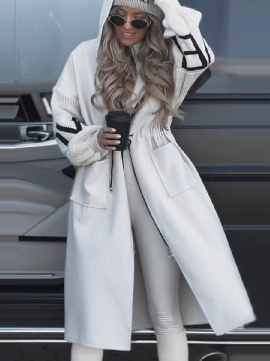 Manteau à Capuche et Poches - ElyGlam