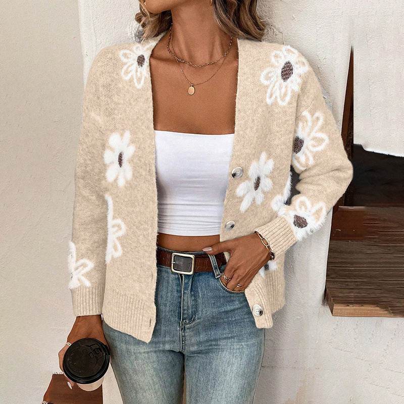 Cardigan imprimé floral - ElyGlam