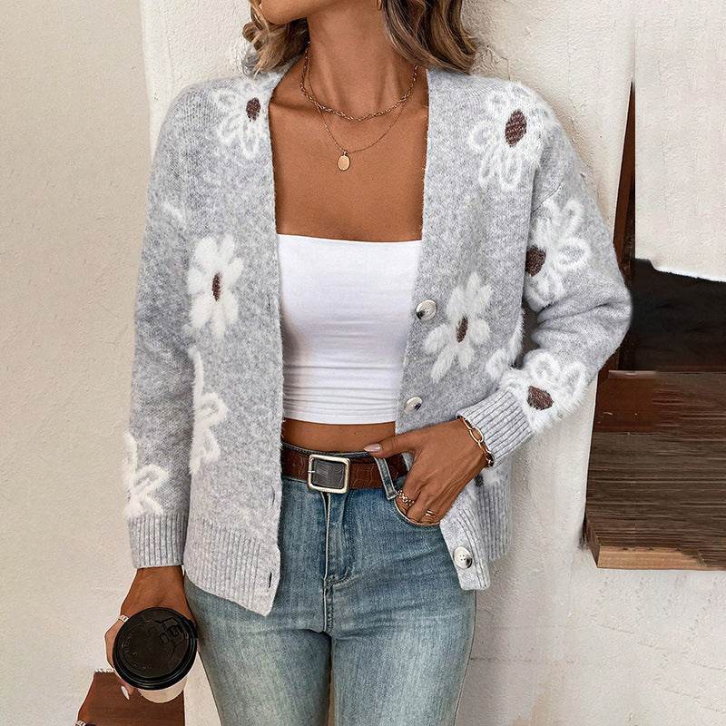 Cardigan imprimé floral - ElyGlam