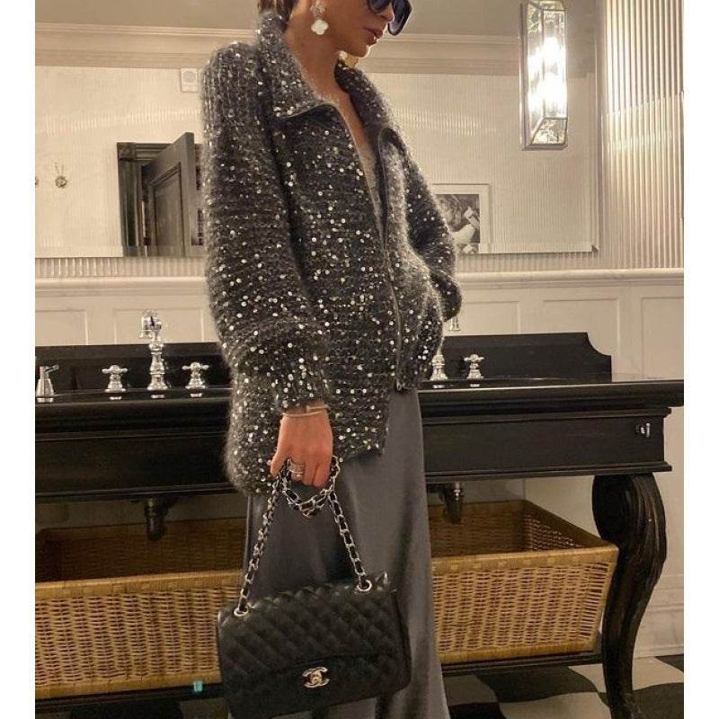 Cardigan Chic à Sequins - ElyGlam
