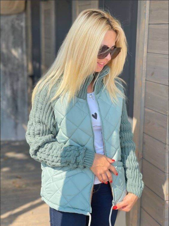 Veste à Manches Tricotées - ElyGlam