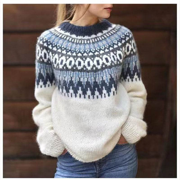 Pull Vintage Jacquard - ElyGlam