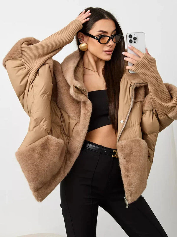 Cozy Bomber Jacket with Hood – Elegant Warmth for Everyday Style