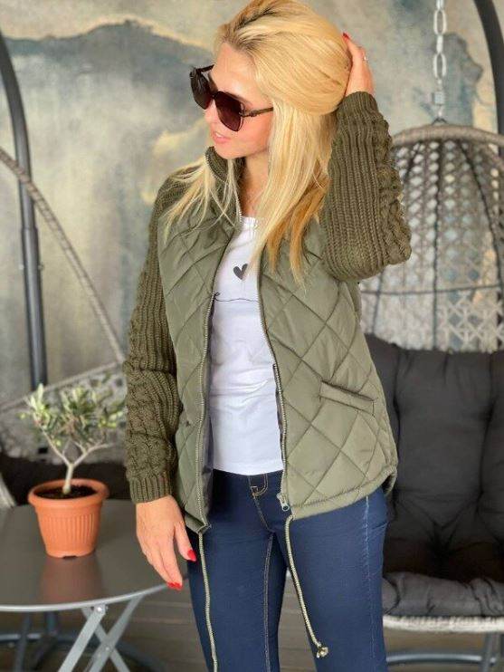 Veste à Manches Tricotées - ElyGlam